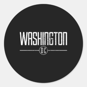 Sticker Rond Washington D