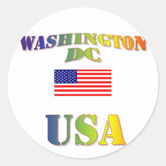 Sticker Rond Washington DC