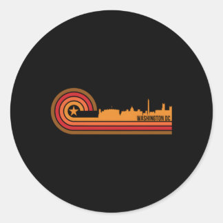 Sticker Rond Washington Dc Cityscape Washington Dc Skyline