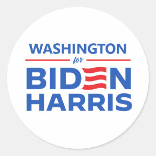 Sticker Rond Washington pour Biden Harris