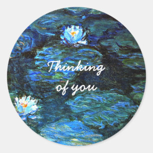 Sticker Rond Water Lilies, célèbre peinture Monet