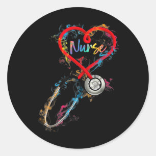 Sticker Rond Watercol Nurse Life Nurse Nurse Nurse Week 2025