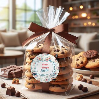 Sticker Rond Watercolor Lash Artist Floral Beauty Business