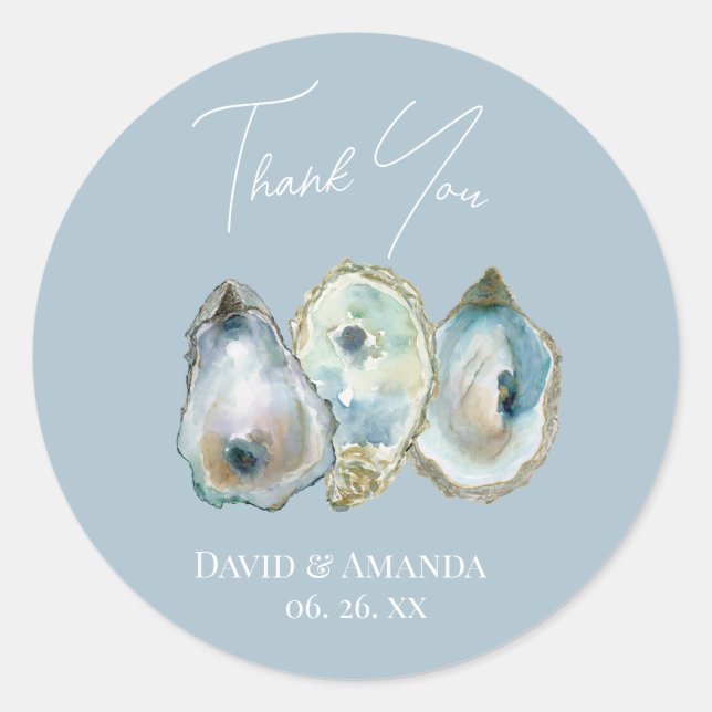 Sticker Rond Watercolor Oyster  (Devant)