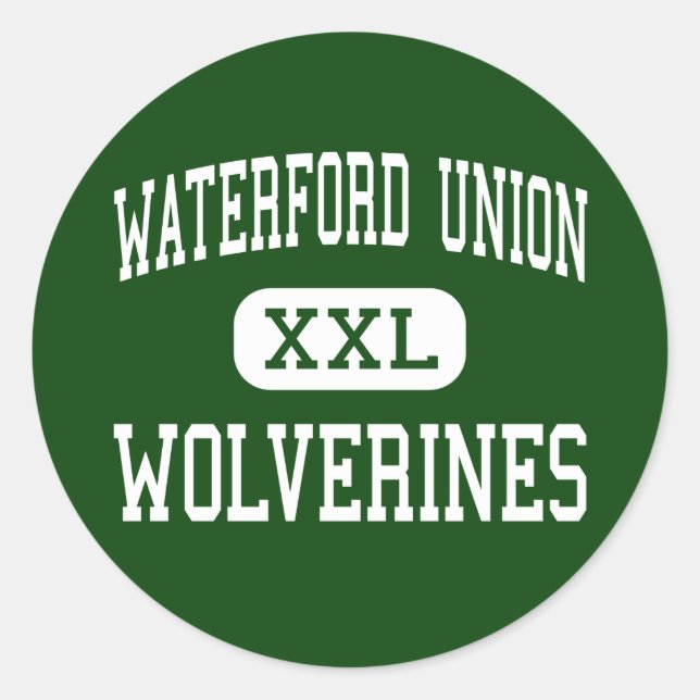 Sticker Rond Waterford Union - Wolverines - High - Waterford (Devant)