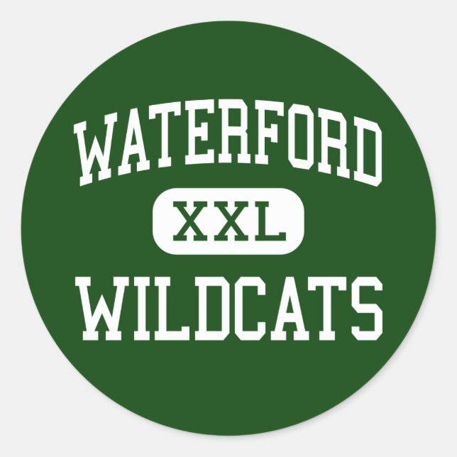 Sticker Rond Waterford - Wildcats - High - Waterford Ohio (Devant)