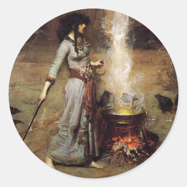 Sticker Rond Waterhouse La Plaque Magique Cercle (Devant)