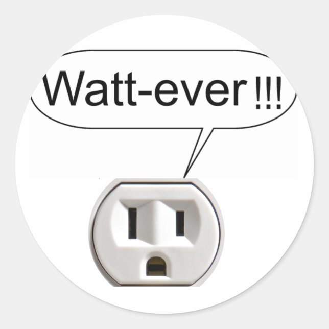 Sticker Rond Watt-Ever (Devant)