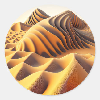 Sticker Rond Waves of Gold