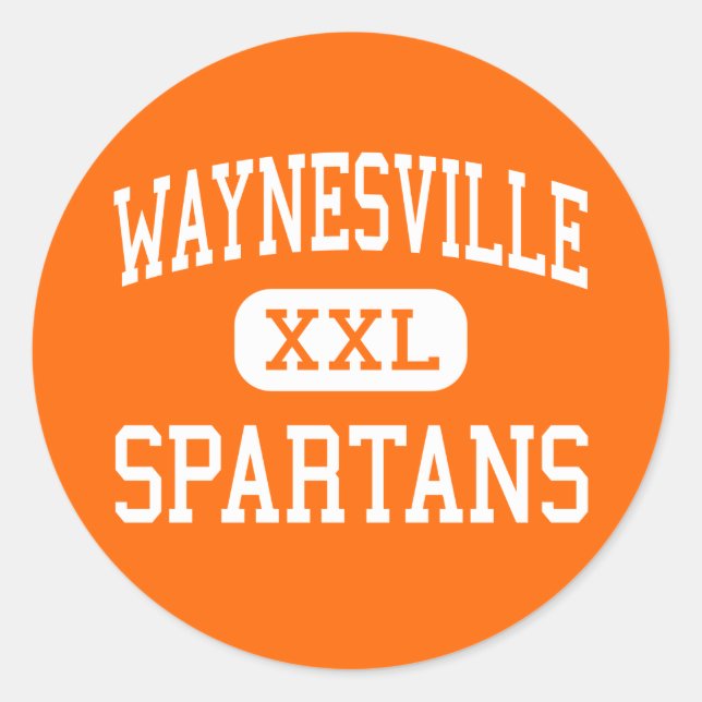 Sticker Rond Waynesville - Spartans - High - Waynesville Ohio (Devant)