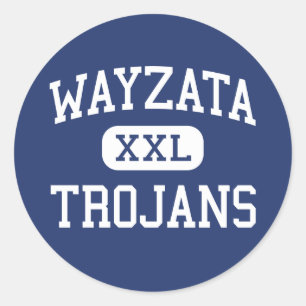 Sticker Rond Wayzata - Trojans - High - Minneapolis Minnesota