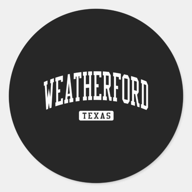 Sticker Rond Weatherford Texas Tx Sports sportifs (Devant)