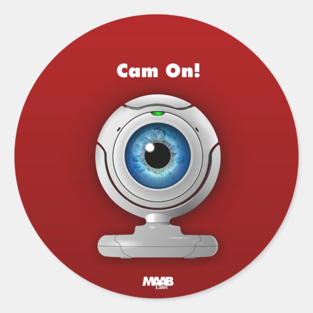 Sticker Rond Webcam Puppyeye (Devant)