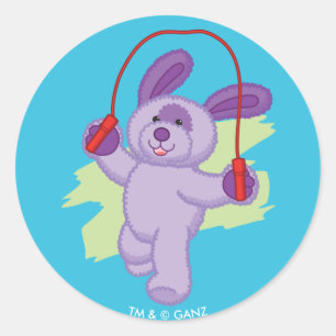 Sticker Rond Webkinz   Tasse de soude de raisin à câble