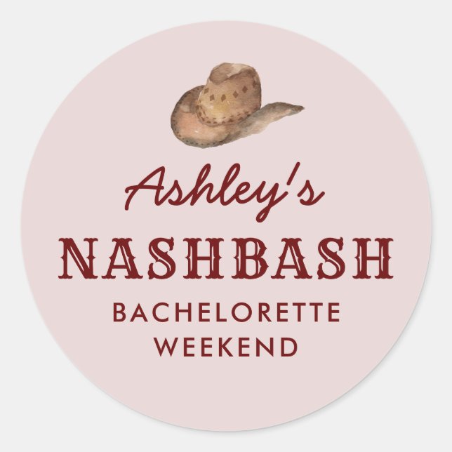 Sticker Rond Week-end d'enterrement de vie de jeune fille Nash  (Devant)