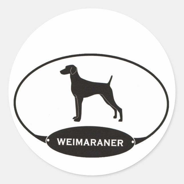 Sticker Rond Weimaraner (Devant)