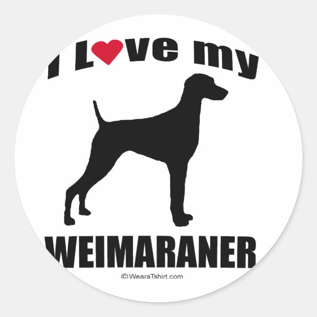 Sticker Rond Weimaraner (Devant)