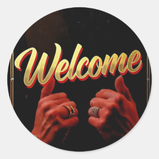 Sticker Rond Welcome to everyone 