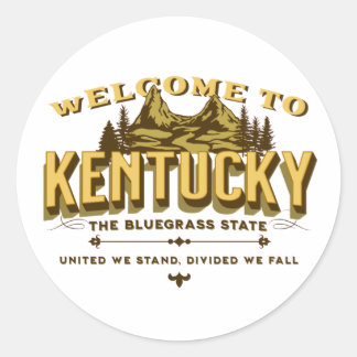 Sticker Rond Welcome to Kentucky