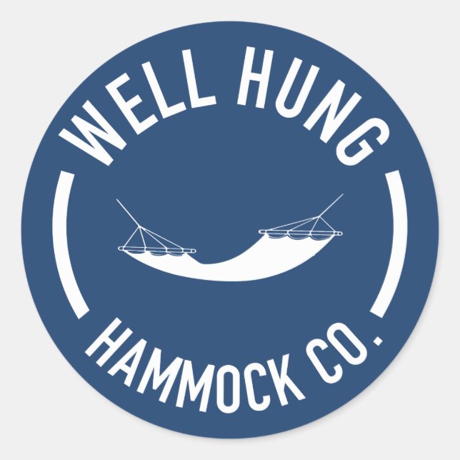 Sticker Rond Well Hung Hammock Company (Devant)