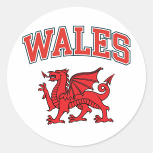 Sticker Rond Welsh Dragon