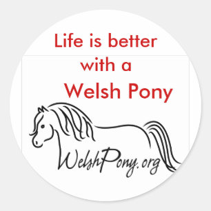 Sticker Rond Welsh Pony & Cob Society