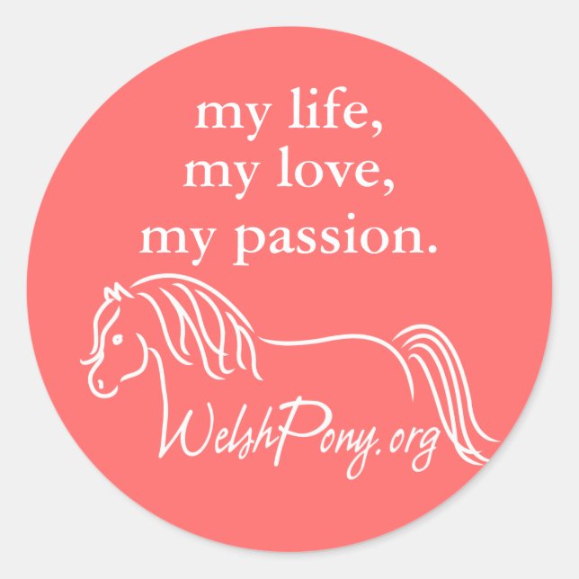 Sticker Rond Welsh Pony & Cob Society of America (Devant)