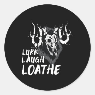 Sticker Rond Wendigo Lurk Rire Loathe