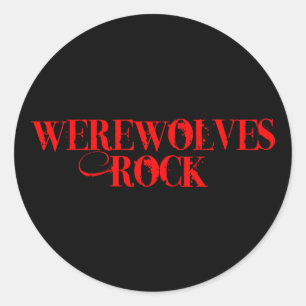 Sticker Rond Werewolves Rock