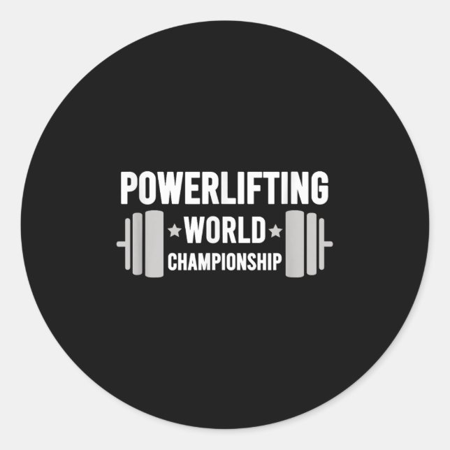 Sticker Rond Werlifter Motivational Gym Werlifting World Chamon (Devant)
