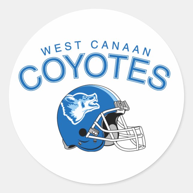 Sticker Rond West Canaan Coyotes (Devant)