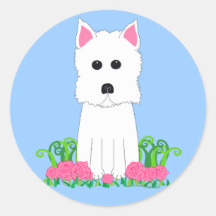 Sticker Rond Westie