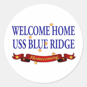 Sticker Rond WH USS Blue Ridge 2