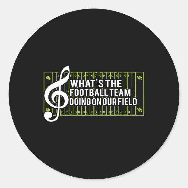 Sticker Rond What39s L'Équipe De Football Sur Notre Terrain (Devant)