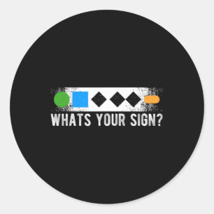 Sticker Rond Whats Your Sign Sliding Sport Snowboard