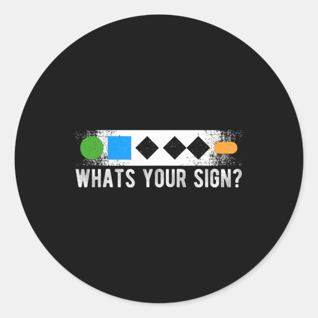 Sticker Rond Whats Your Sign Sliding Sport Snowboard (Devant)
