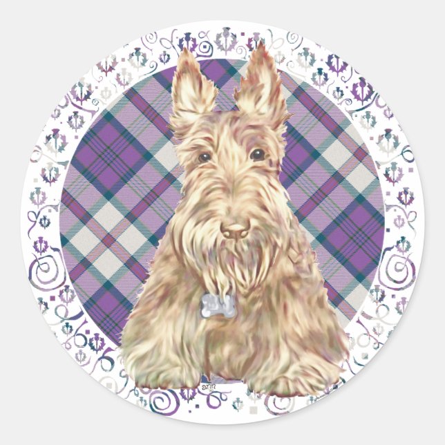 Sticker Rond Wheate Tartan (Devant)