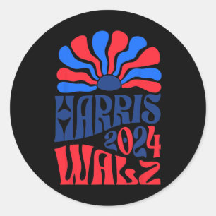 Sticker Rond Wheimer 2024 Président des élections Kamala Harris