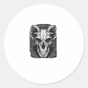 Sticker Rond Whimsigoth Crâne Gothique esthétique Design classi