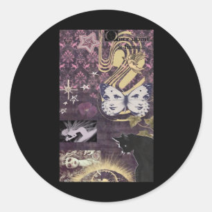 Sticker Rond Whimsigoth esthétique surdimensionné