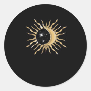 Sticker Rond Whimsigoth Sun Moon Space Classic