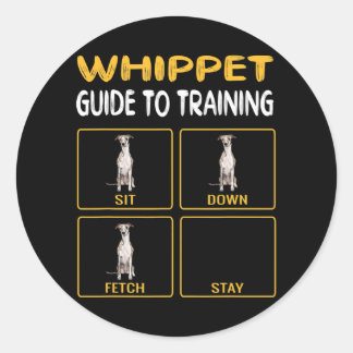 Sticker Rond Whippet Guide Pour L'Entraînement De L'Obéissance