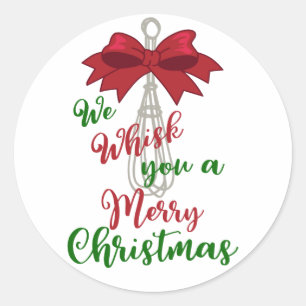 Sticker Rond Whisk You Joyeux Noël