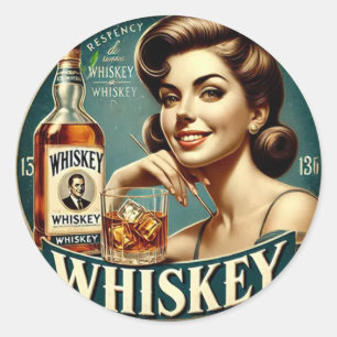 Sticker Rond Whiskey