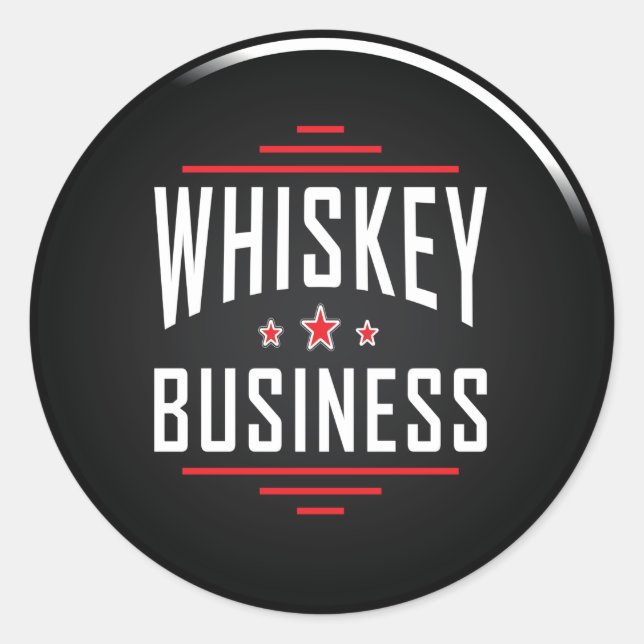 Sticker rond Whiskey Business Classic (Devant)