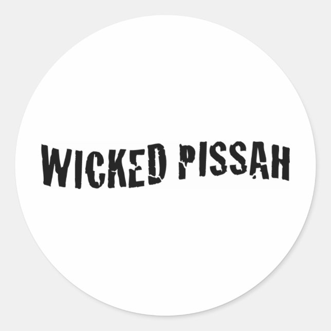 Sticker Rond Wicked Pissah (Devant)