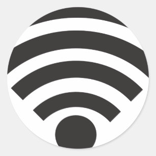 Sticker Rond Wifi network symbol