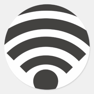 Sticker Rond Wifi network symbol