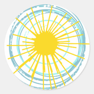 Sticker Rond Wild and Free You Are My Sunshine