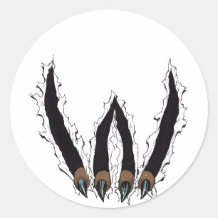 Sticker Rond Wildcats Sports Team Claw Riding Through - Al Rio